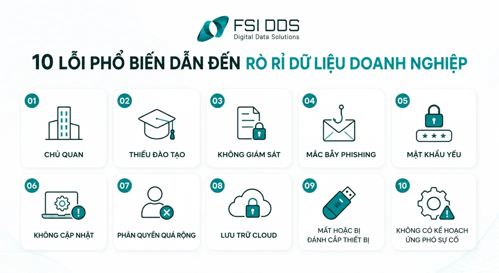 10 lỗi rò rỉ dữ liệu SME cần kiểm soát