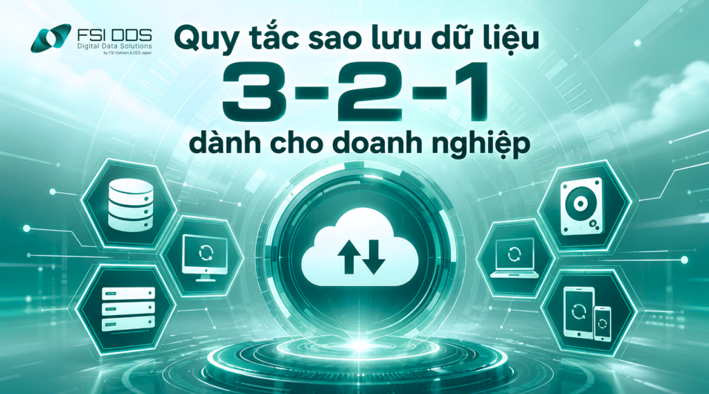 Quy tắc sao lưu dữ liệu 3-2-1 phân tán bản sao trên nhiều phương tiện và vị trí.