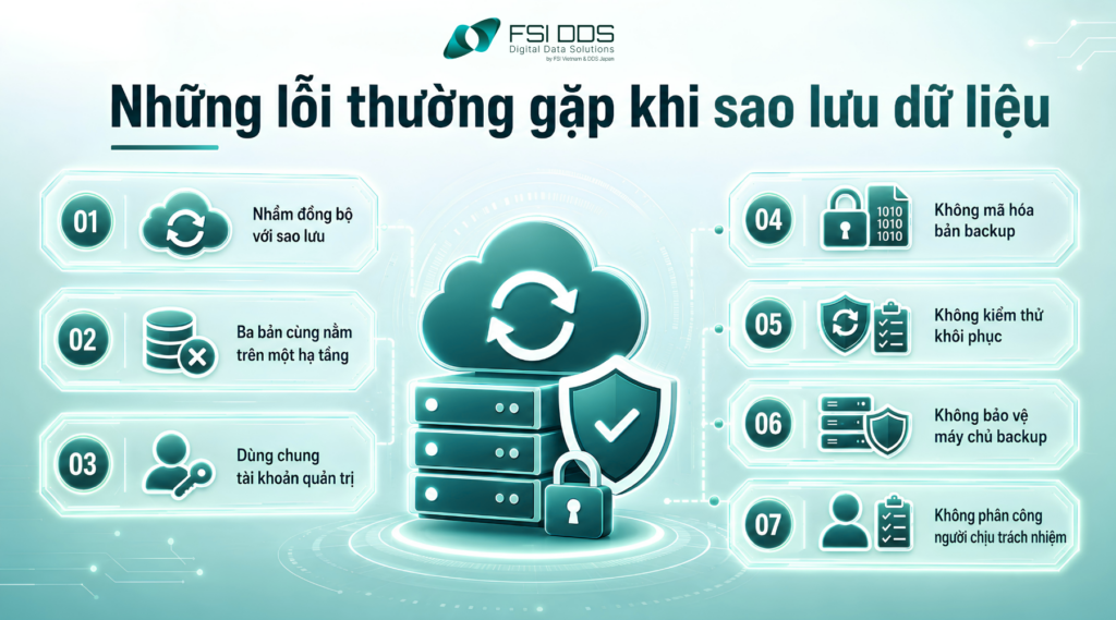 6 lỗi doanh nghiệp thường gặp khi sao lưu dữ liệu.