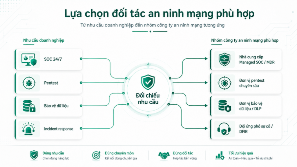 Lựa chọn đối tác an ninh mạng phù hợp với nhu cầu của doanh nghiệp