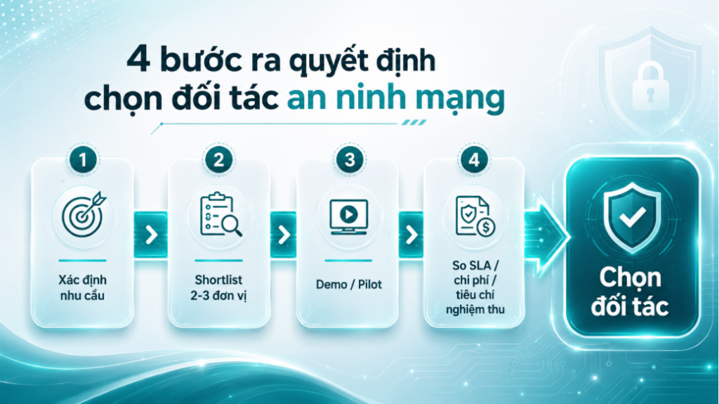 Quy trình lựa chọn công ty an ninh mạng từ shortlist đến demo và ký hợp đồng
