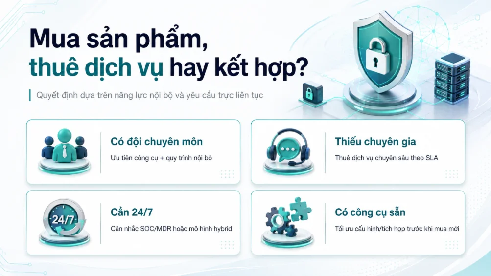 Cách lựa chọn sản phẩm an toàn thông tin mạng theo khoảng trống