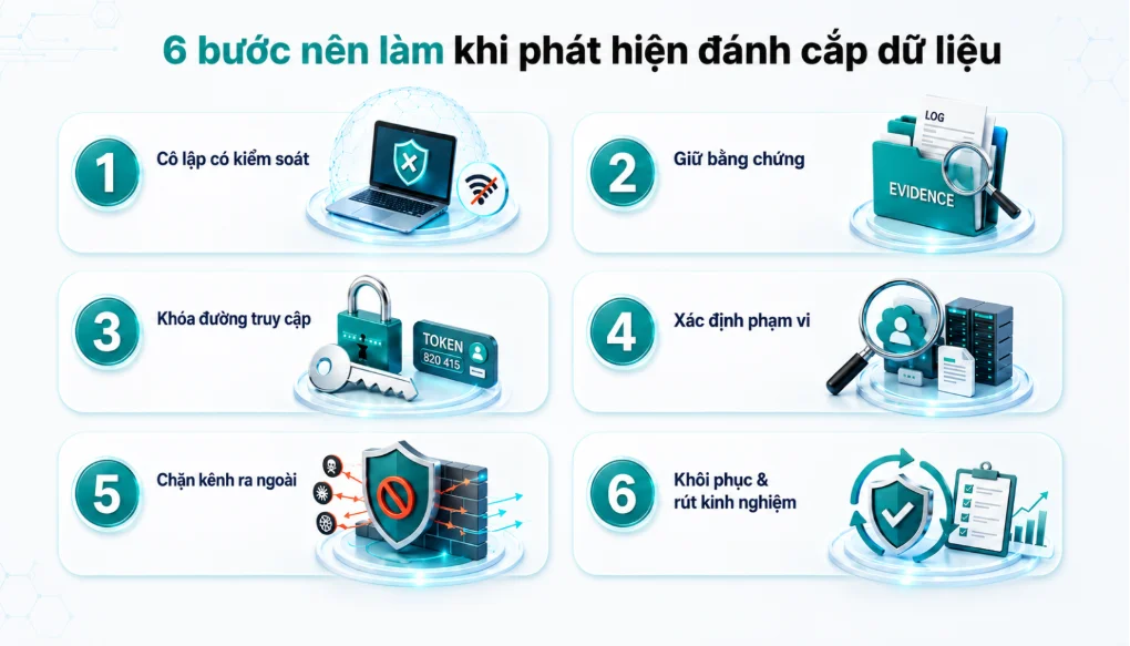 6 bước doanh nghiệp nên làm khi phát hiện dữ liệu bị đánh cắp 