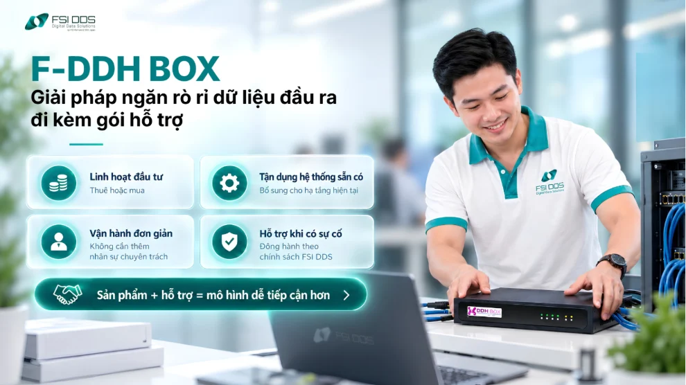 F-DDH BOX cho SME với lựa chọn thuê hoặc mua, tận dụng hệ thống sẵn có, vận hành đơn giản và hỗ trợ xử lý sự cố.